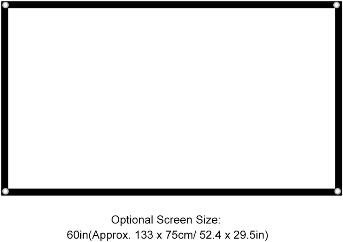 Clear HD Projection Screen, Foldable anti Crease Portable Projector Movies Screen for Movie Home Theater Cinema Office Video Game, Projector Screen (60 Inches)