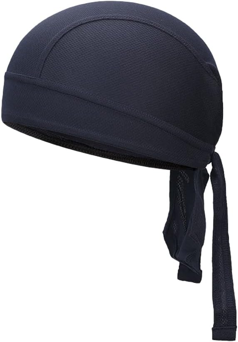 KXF Do Rag Cycling Skull Cap Sweat Wicking Pirate Motorcycle Head Bandana Wrap Cooling Helmet Liner for Women & Men