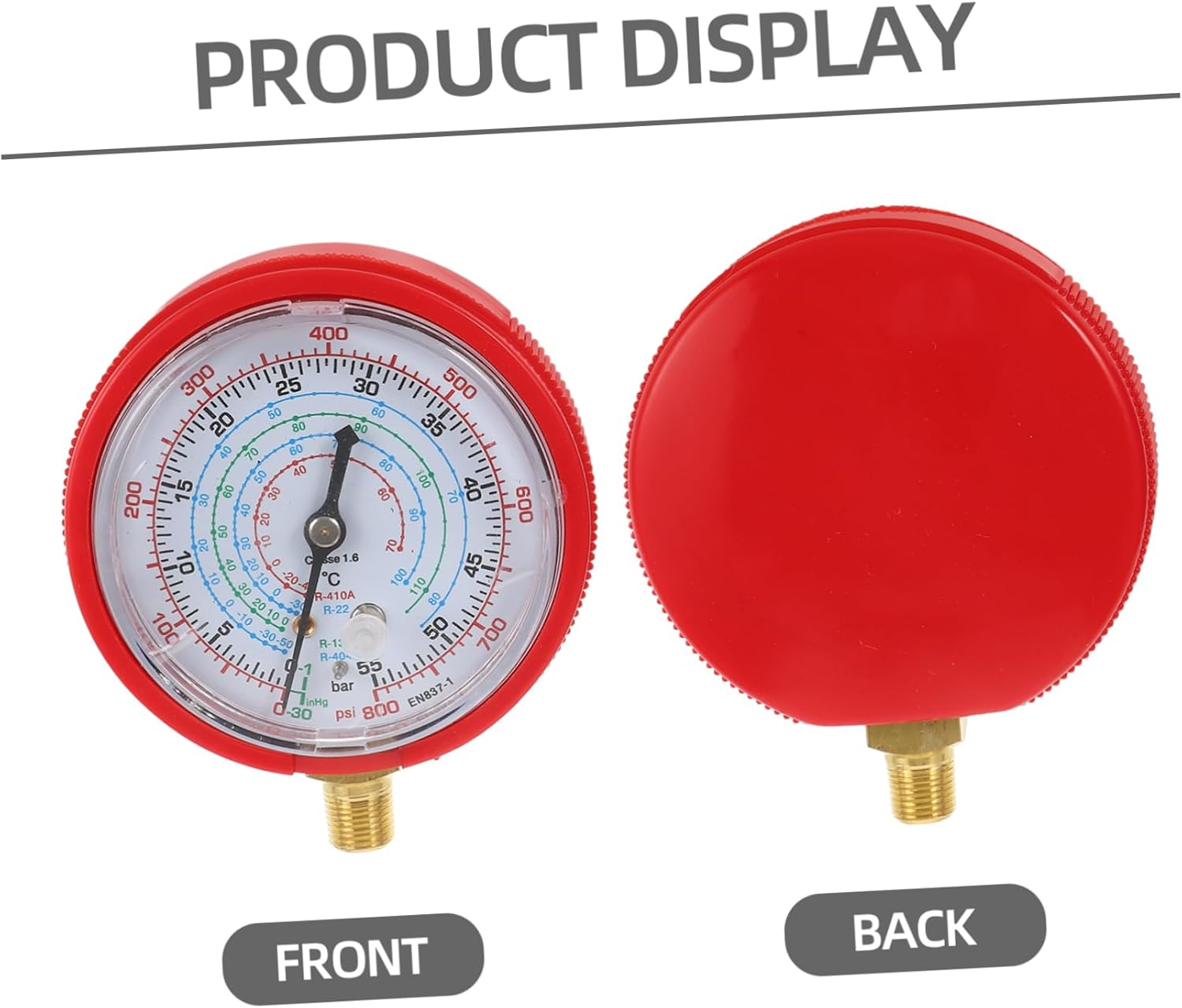 1Pair Air Conditioner Pressure Gauges for Automotive Systems Low and High Pressure Gauges Charging Tools for and Testing Equipment