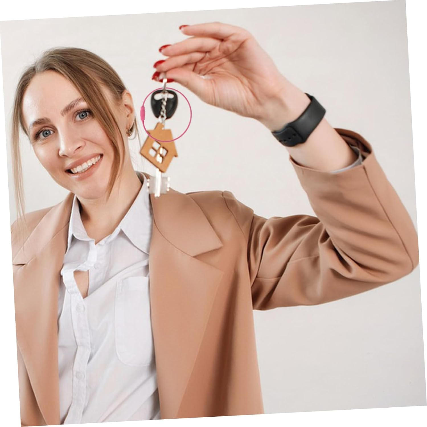 COSMEVIVI 15Pcs Colorful Coated Steel Wire Keychain Loops Luggage Wire Tags Multi-Functional Key Rings 1.5Mm X 15Cm for Travel and DIY Accessories Random Color image number 4