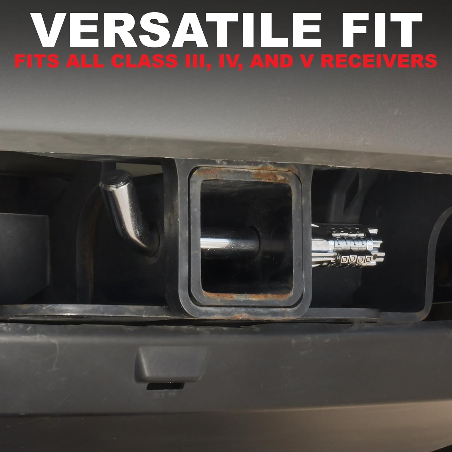 Trimax Standard 5/8" Dia. Resettable Combination Bent Pin Receiver Lock MAG200, Clam Packaging image number 2