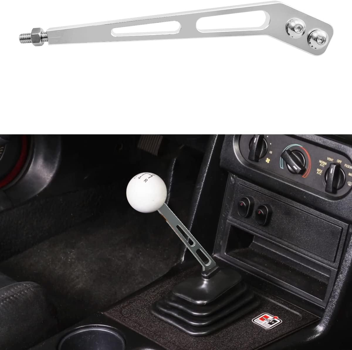 10 Inch Bent Shifter Handle Lever Compatible with Tremec T5 T45 T56 Fit for Mustang Hurst image number 4