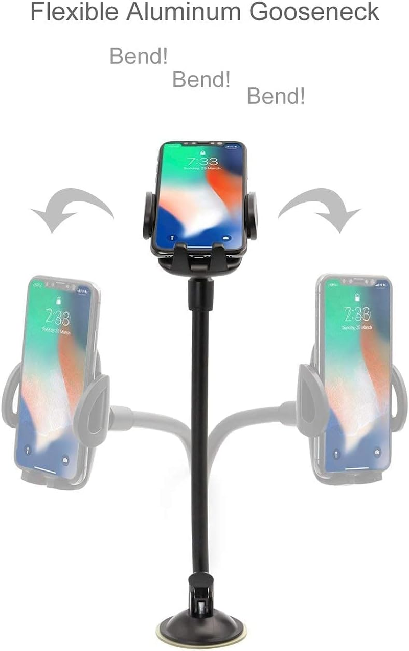 EXSHOW Windshield Car Phone Mount for Cell Phones with Lifeproof FRE Series Case image number 1