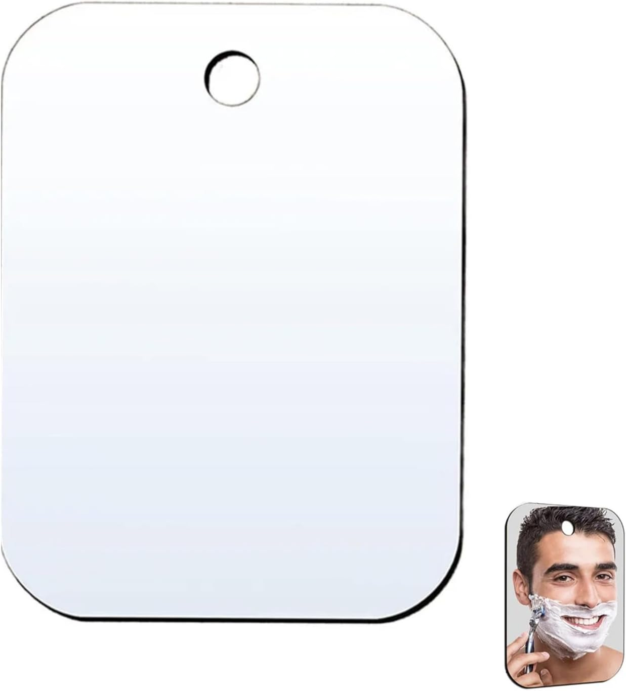 Shower Mirror anti Fog Large Size Bathroom Wall Mounted Mirror for Shaving Makeup Facial Care, Fog Resistant Shower Mirror for Home Bathroom Use