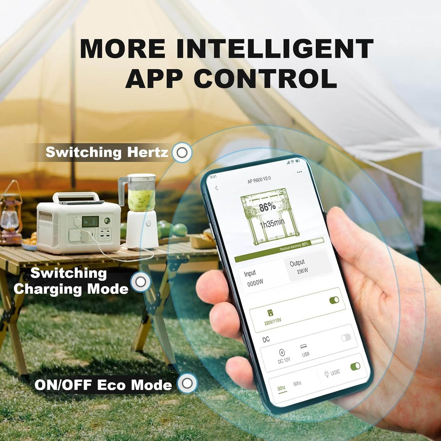 ALLPOWERS 299Wh 600W Portable Power Station R600 Beige Lifepo4 Battery Solar Generator 1 Hour Fast Charging MPPT UPS Supply Backup for Emergency Camping RV Outdoors Home Use (Solar Panel Optional) image number 1