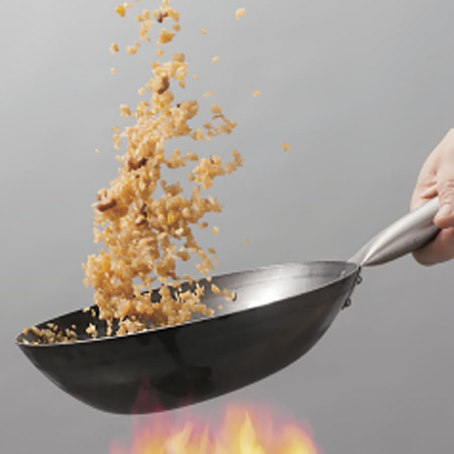 Advance Door Hanako+A Hammered Nitrided Deep Frying Pan 11.8 Inches (30 Cm), Black, Silver image number 6