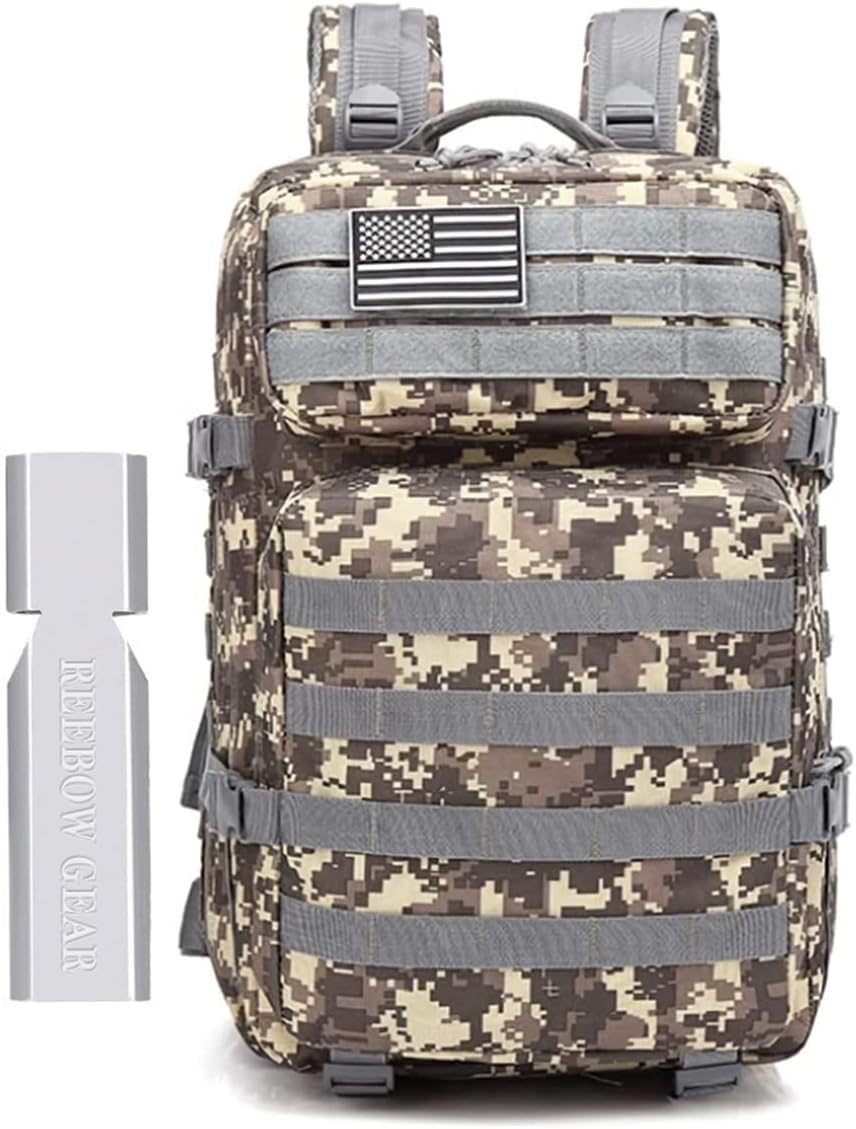 Camping Hiking Backpacks 45L,Tactical Backpack Large 3 Days Tactical Backpack Heavy Duty Backpack Molle Army Assault Pack for Hunting Trekking Camping Other Outdoor Activities,Purple