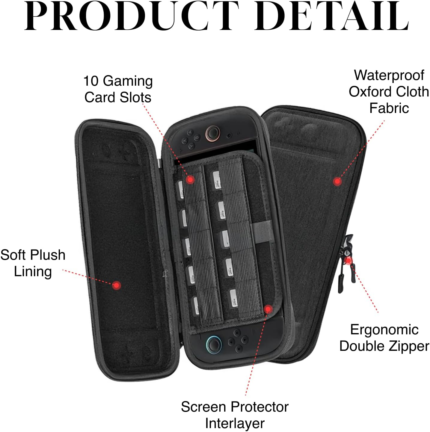 Apply to Slim Carrying Case for Nintendo Switch 2 (2025 Model), Odorless Felt Protective Hard Shell, Military-Grade Drop Protection, 10 Game Card Slots, Portable Travel Storage Case