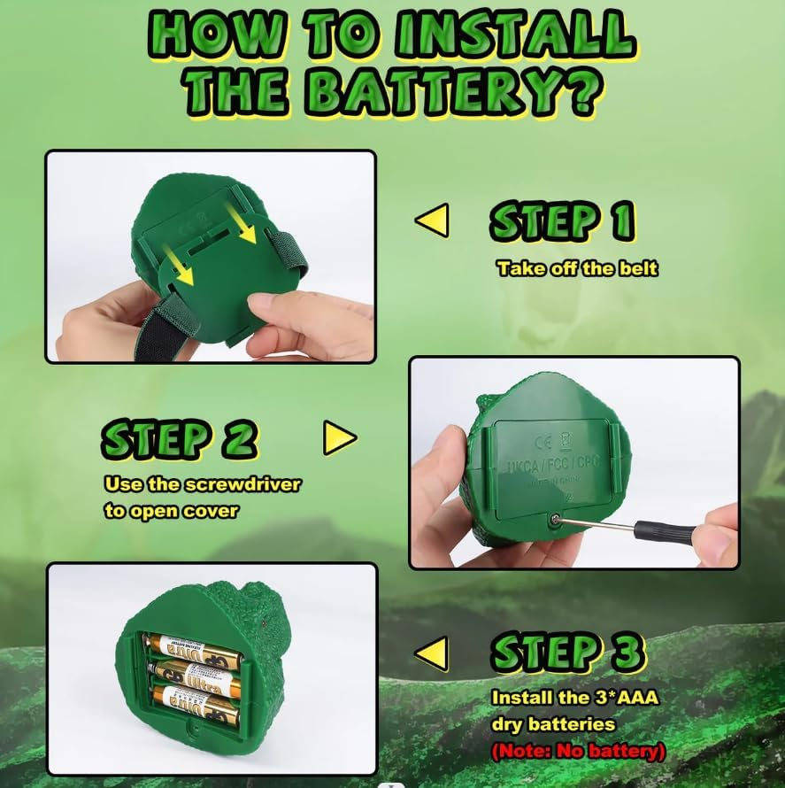 Tootoo Dinosaur Headlamp for Kids with Adjustable Headband Camping Essentials image number 4