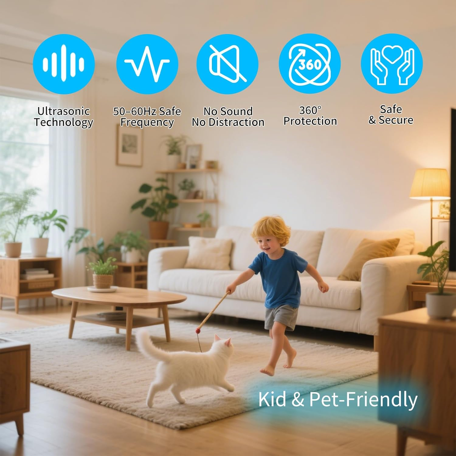 6 Packs Ultrasonic Pest Repeller Plug-In, Indoor Electronic Pest Control for Mice, Rats, Spiders, Ants, Cockroaches, Mosquitoes, Bugs, Eco-Friendly Rodent Repellent for Home, Kitchen, Garage image number 1