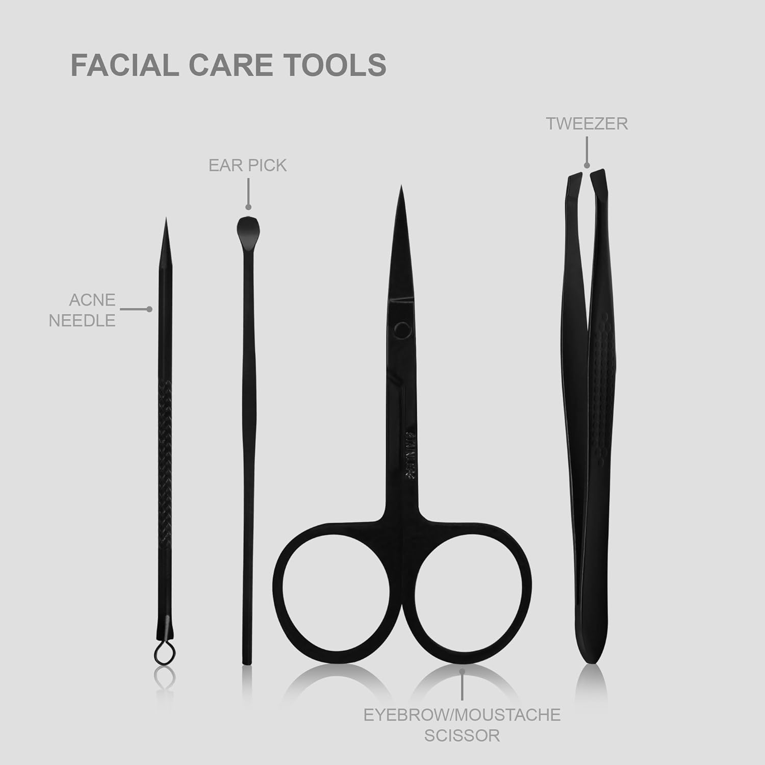 15-Piece Manicure Set for Women Men Nail Clippers Stainless Steel Manicure Kit - Portable Travel Grooming Kit - Facial, Cuticle and Nail Care - by Utopia Care - Purple image number 2