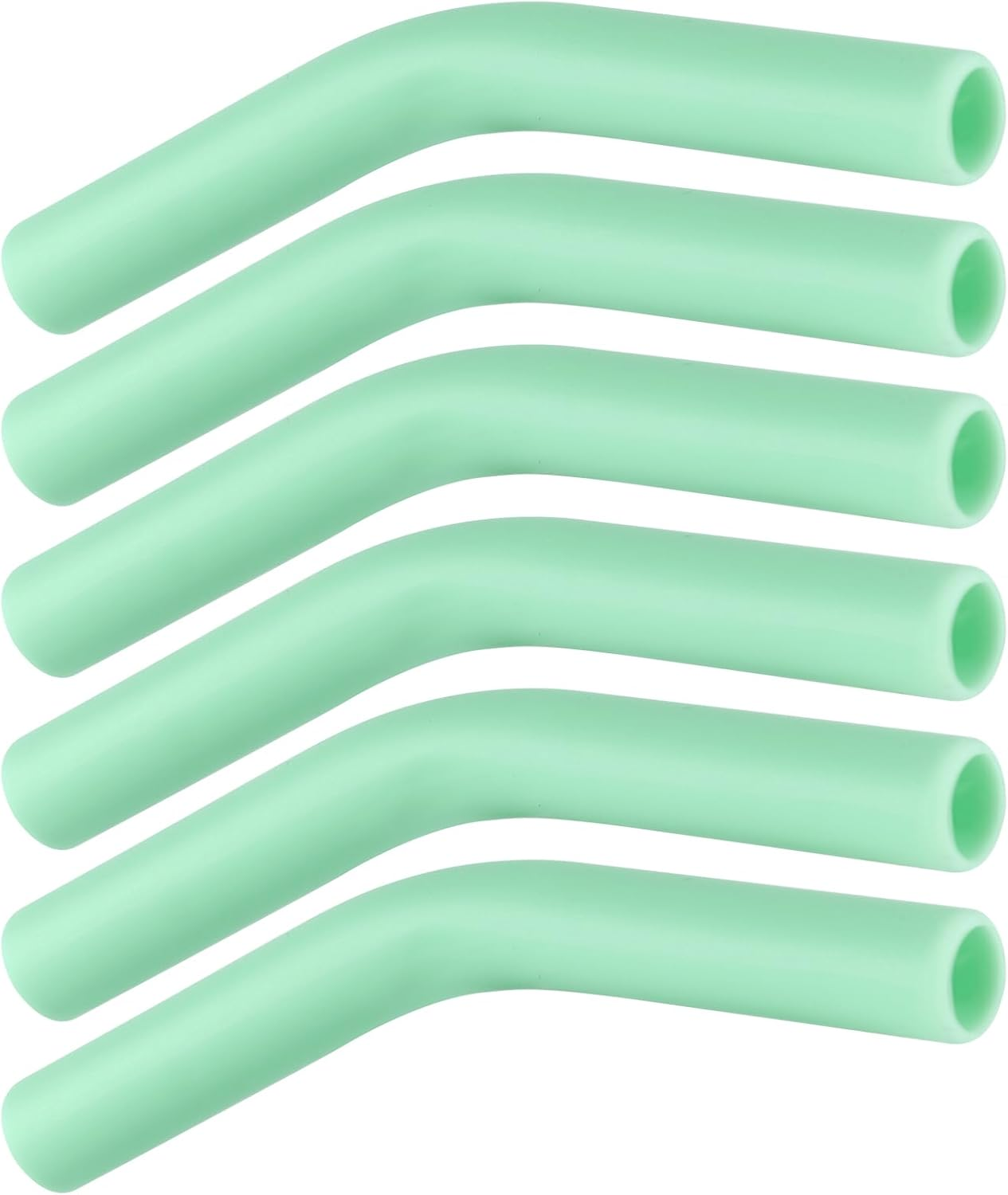 6Pcs Silicone Straw Tips, Reusable Straw Tips Covers Replacement Straw Extender Tip Silicone Straw Elbows Tips Fit for 8Mm 5/16 Inch Outer Diameter Metal Stainless Steel Straws Accessories(Multicolor)