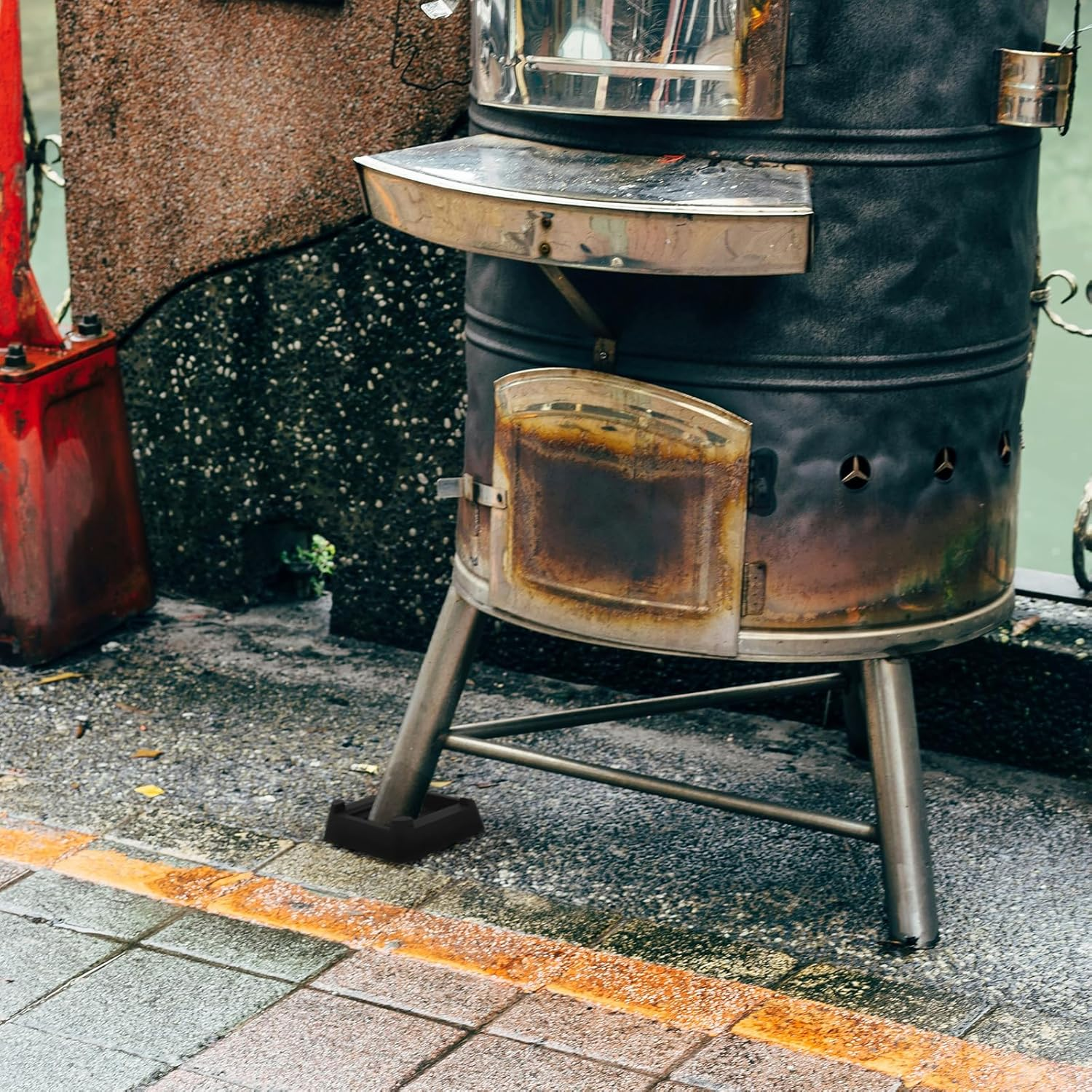 PEUTIER 4Pcs Griddle Leveling Shims Kit for Blackstone, Silicone Grill Levelers for Most Grills Griddle Stand Accessories Keep Grills Level & Stable