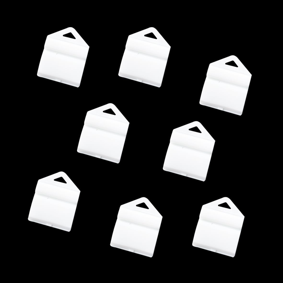 White L & P Plate Holder Clips - Number Plate Mounting Kit for Cars - Durable Plastic Car Accessories (8) image number 6