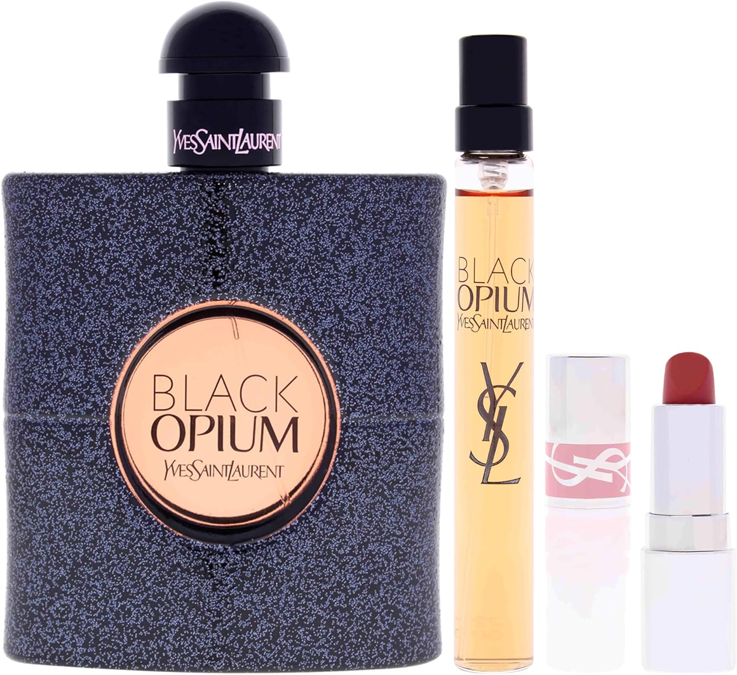 Black Opium by Yves Saint Laurent for Women - 3 Pc Gift Set 3Oz EDP Spray, 0.33Oz EDP Spray (Mini), 0.04Oz Rouge Pur Couture Lipstick - Nu Muse image number 5