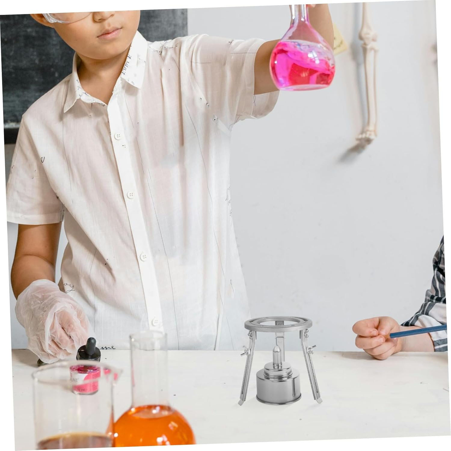 Aluminum Alloy Liftable Laboratory Experiment Tripod Stand Heating Support for Chemistry Teaching and Experiment Supplies