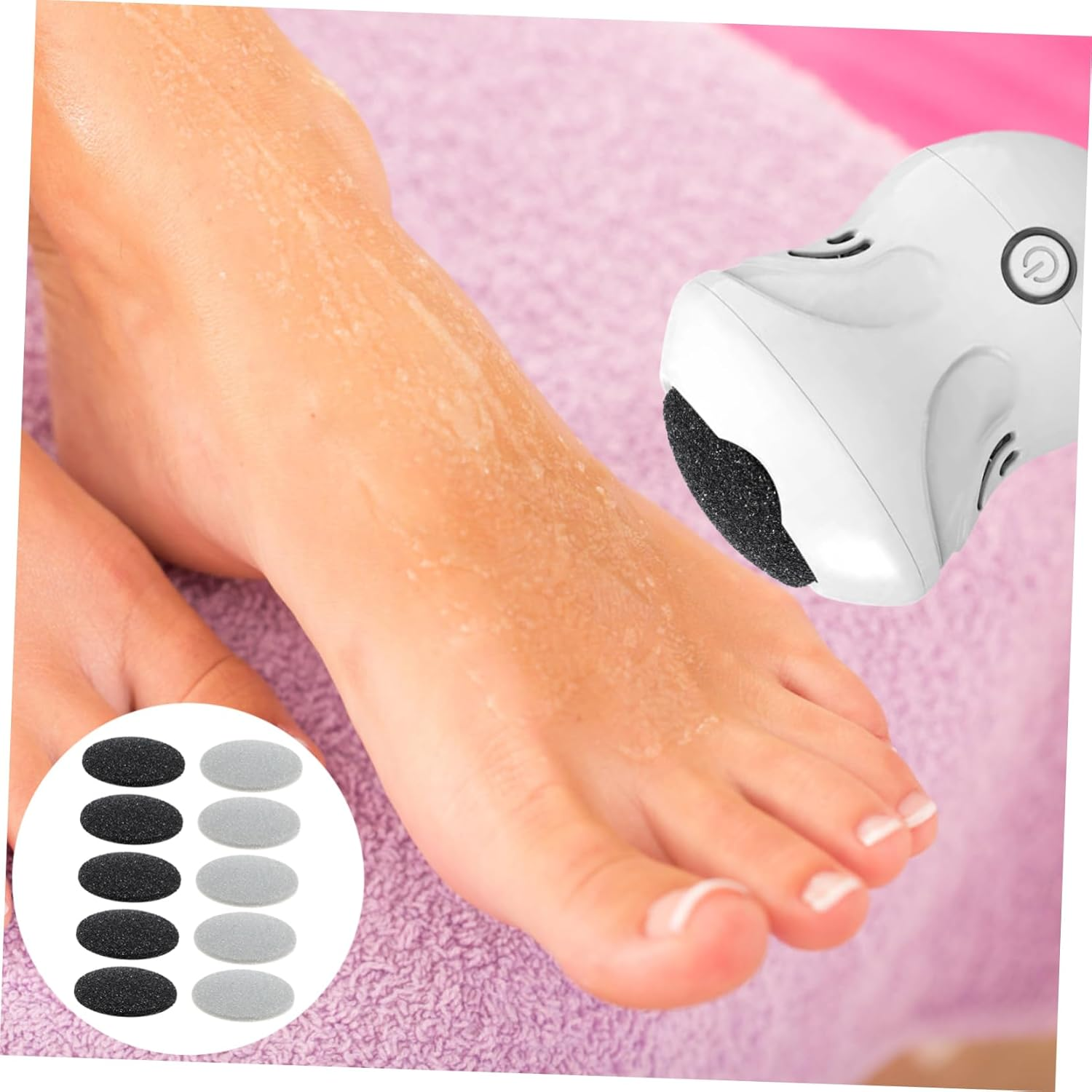 IWOWHERO 10Pcs Foot Grinder Grinding Head Pedicure Grinding Head Foot File Callus Remover Efficient Dead Skin Removal