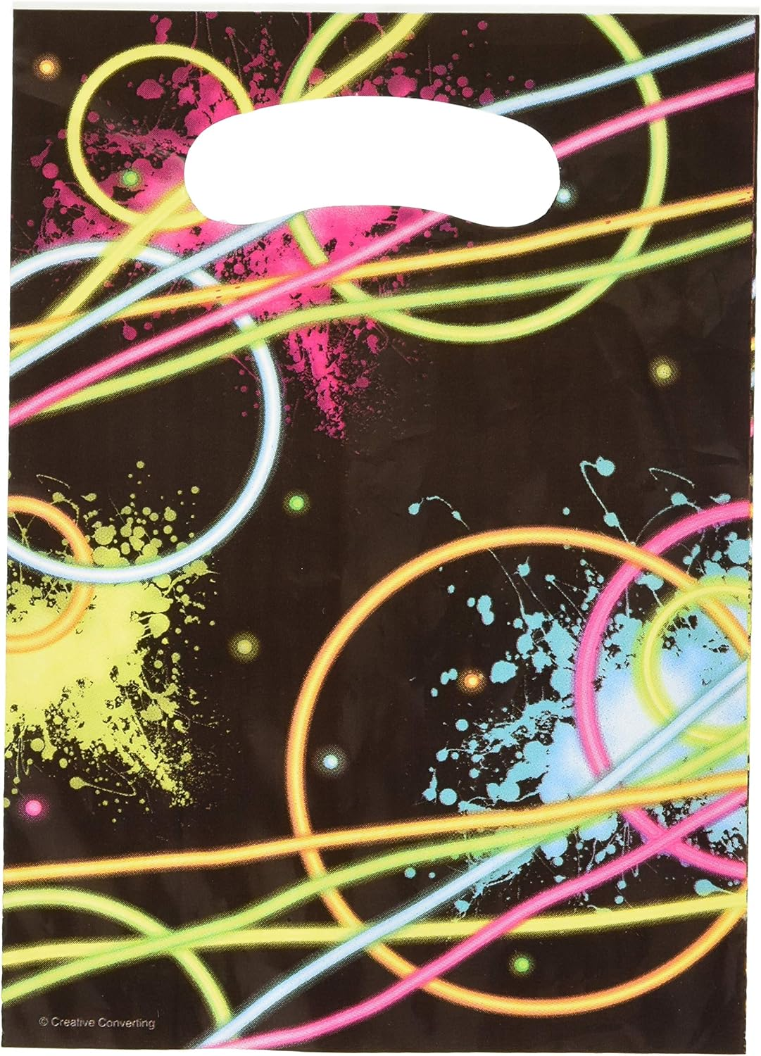 Creative Converting Glow Party Plastic Loot Bags 8-Pieces, 22 Cm Size