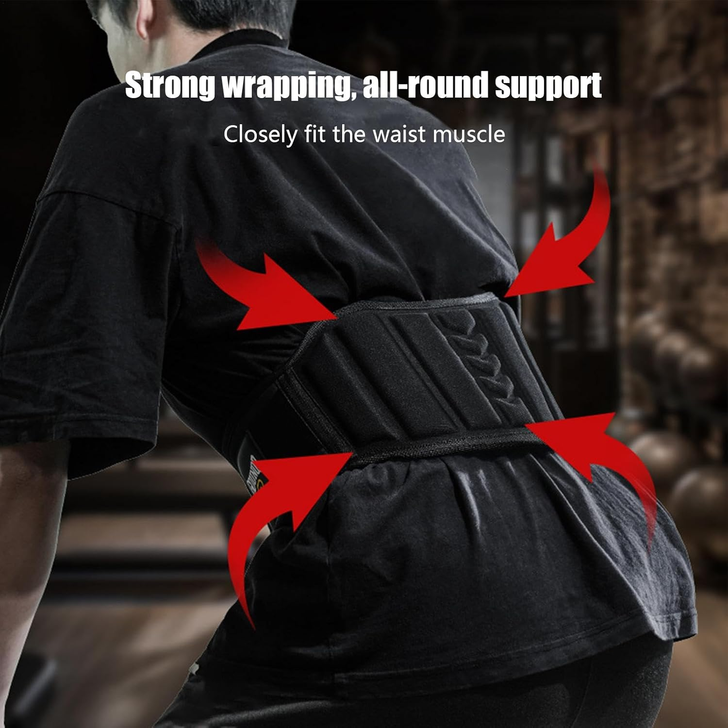 Back Support Weight Lifting Belt - Powerlifting Support Waistband for Workout - Pro Exercise Training Equipment for Lunges, Deadlift, Thrusters, Squats image number 1