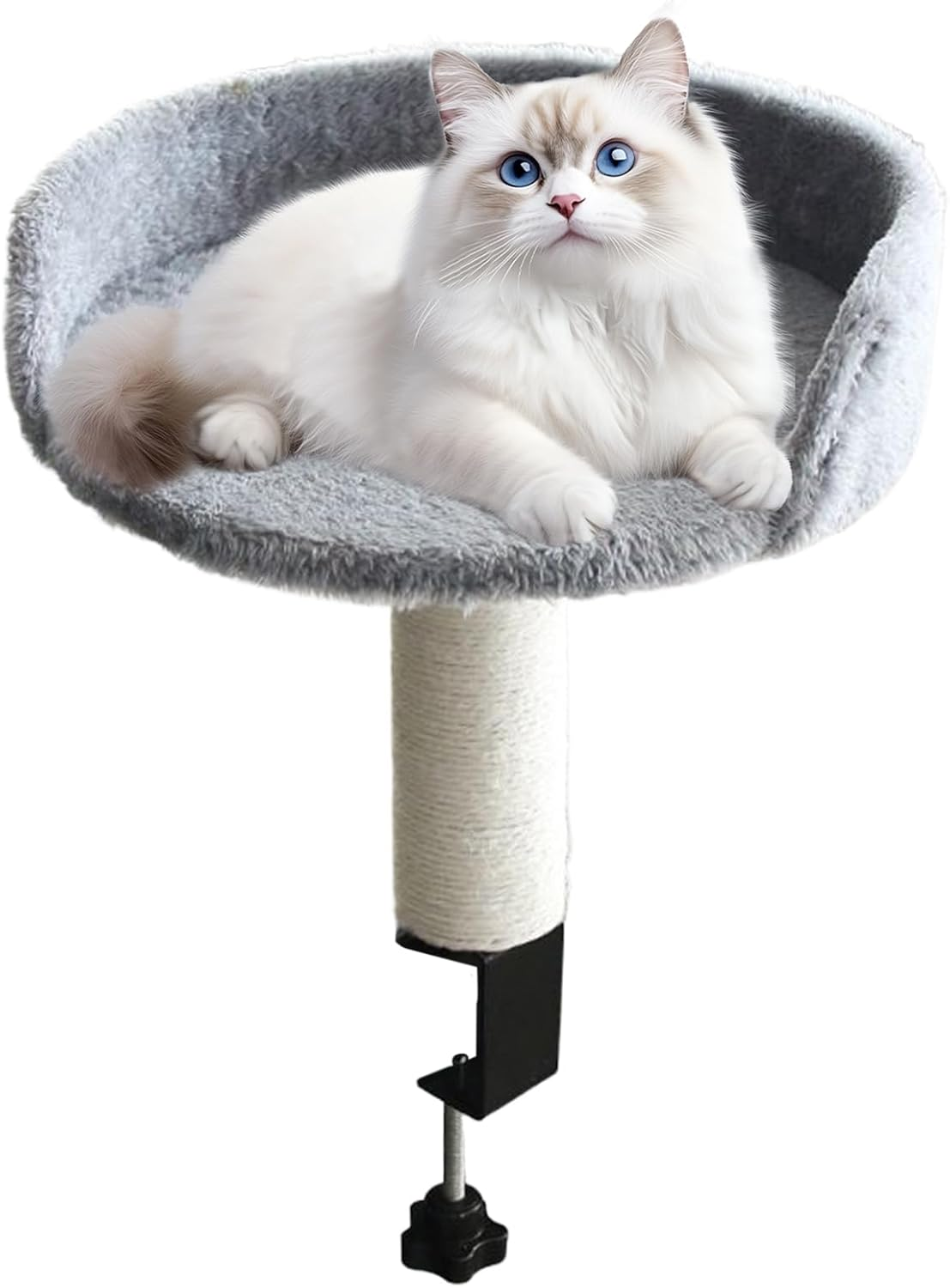 Cat Perch for Desk Detachable,Cat Bed Attachment to Desk | Comfortable Soft Pad for Cats Kittens Apartment Living Room Bedroom Home Indoor Pets Animals image number 6