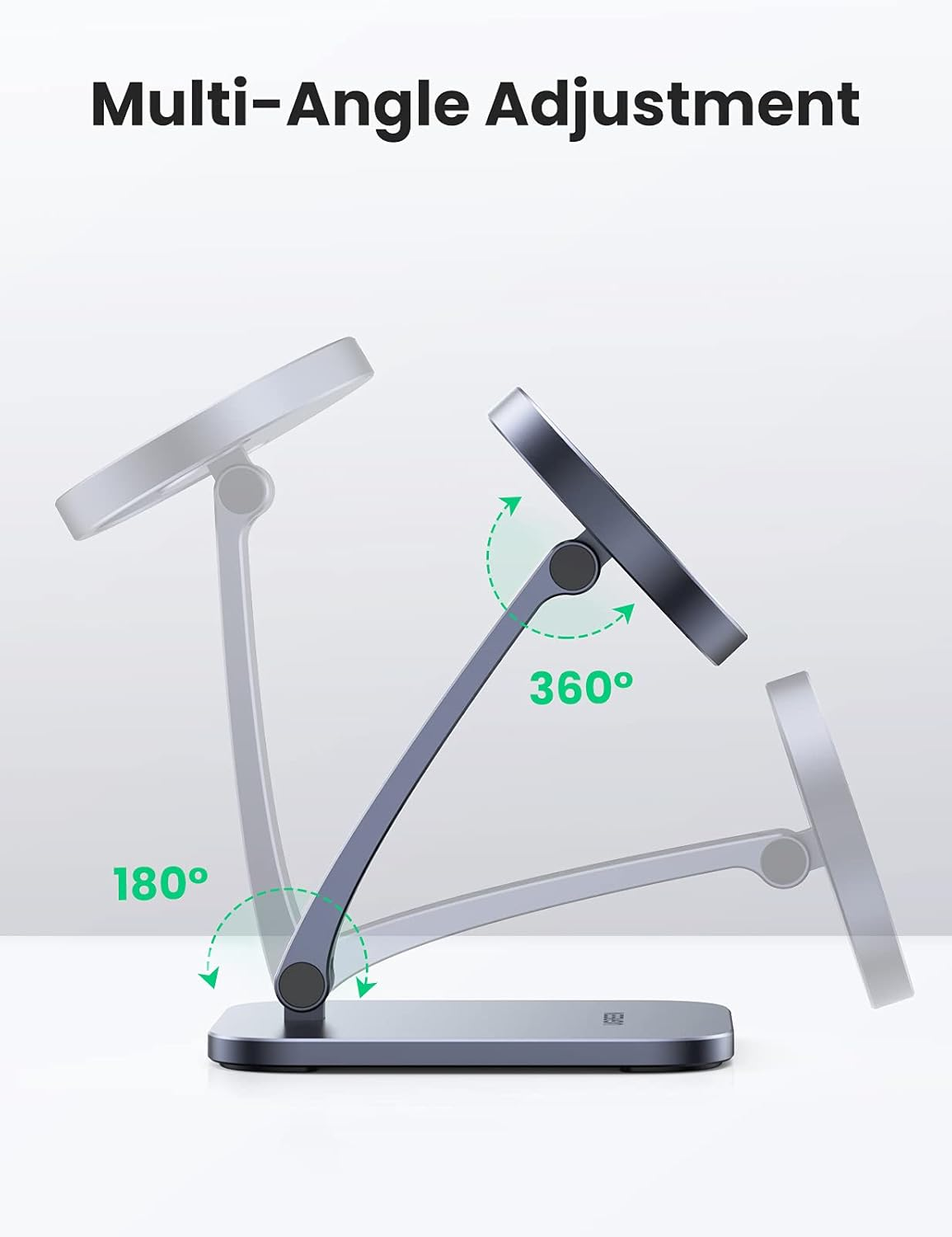 UGREEN 40290 Desk Adjustable and Foldable Aluminum Magsafe Charging Stand image number 4