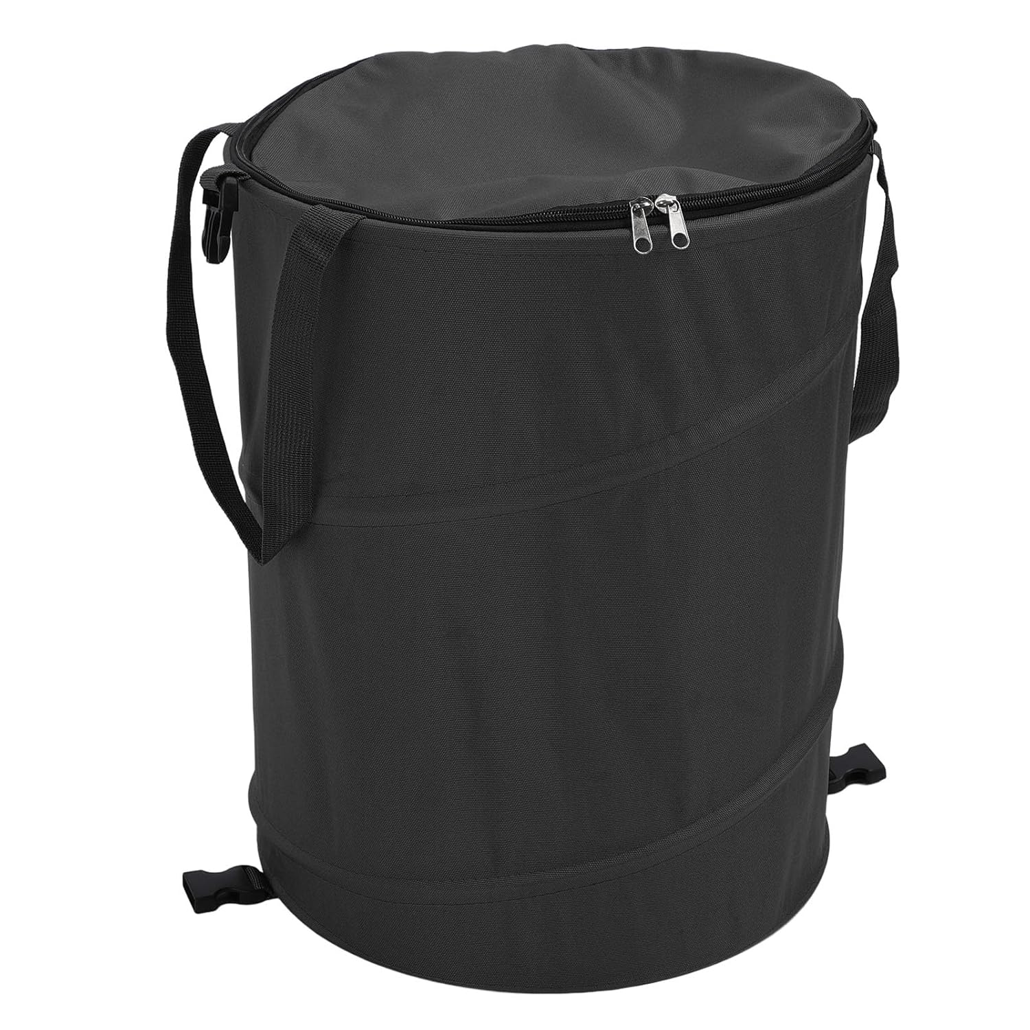 Large Capacity Camping Trash Can Portable Garden Garbage Container Outdoor Picnic 24 Gallons (Black) image number 5