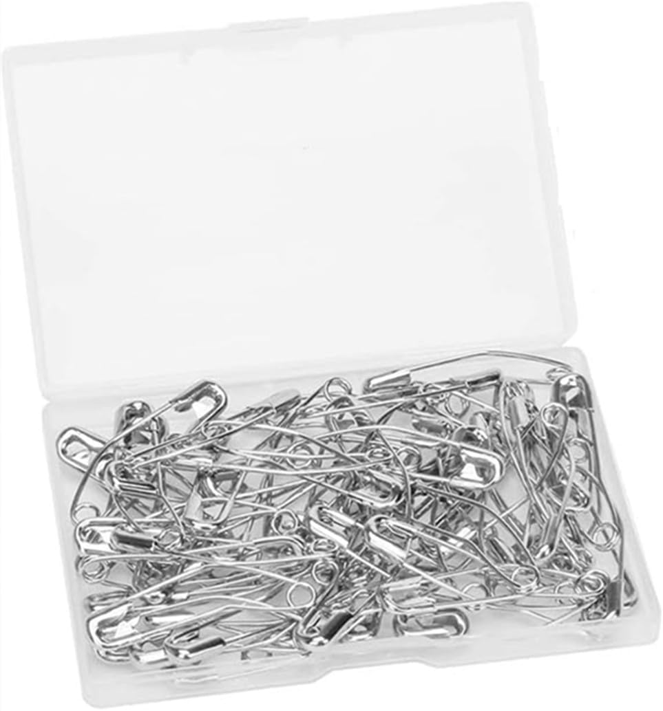 200 Pcs Curved Safety Pins, 1.5 Inch Bent Safety Pins Accessories for Crafting Quilting Knitting Sewing (Silver) image number 6
