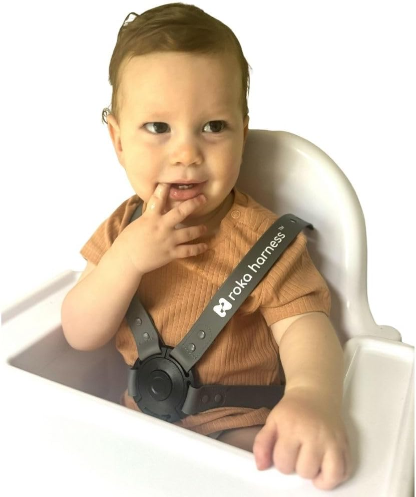 ROKA HARNESS High Chair Straps - Wipeable, Silicone Baby Harness, Universal 5 Point Strap Replacement for Highchairs image number 5