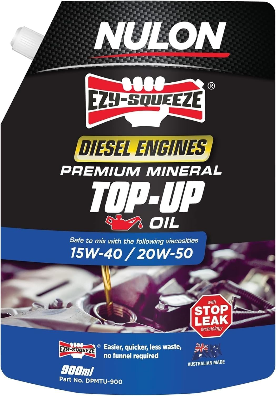Nulon Diesel Engine Premium Mineral Top up Oil 900 Ml