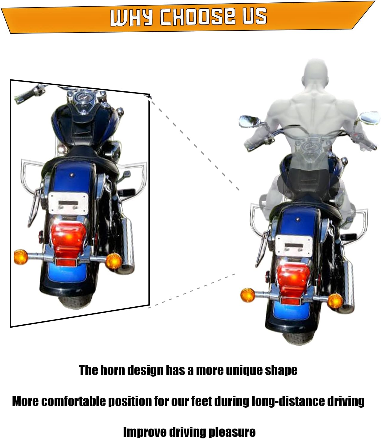 Kinglemc Crash Bar Engine Guard Highway Freeway Bar for Suzuki VL800 Intruder Volusia 800 C50 M50 Boulevard 2005-2022 (Silver) image number 5