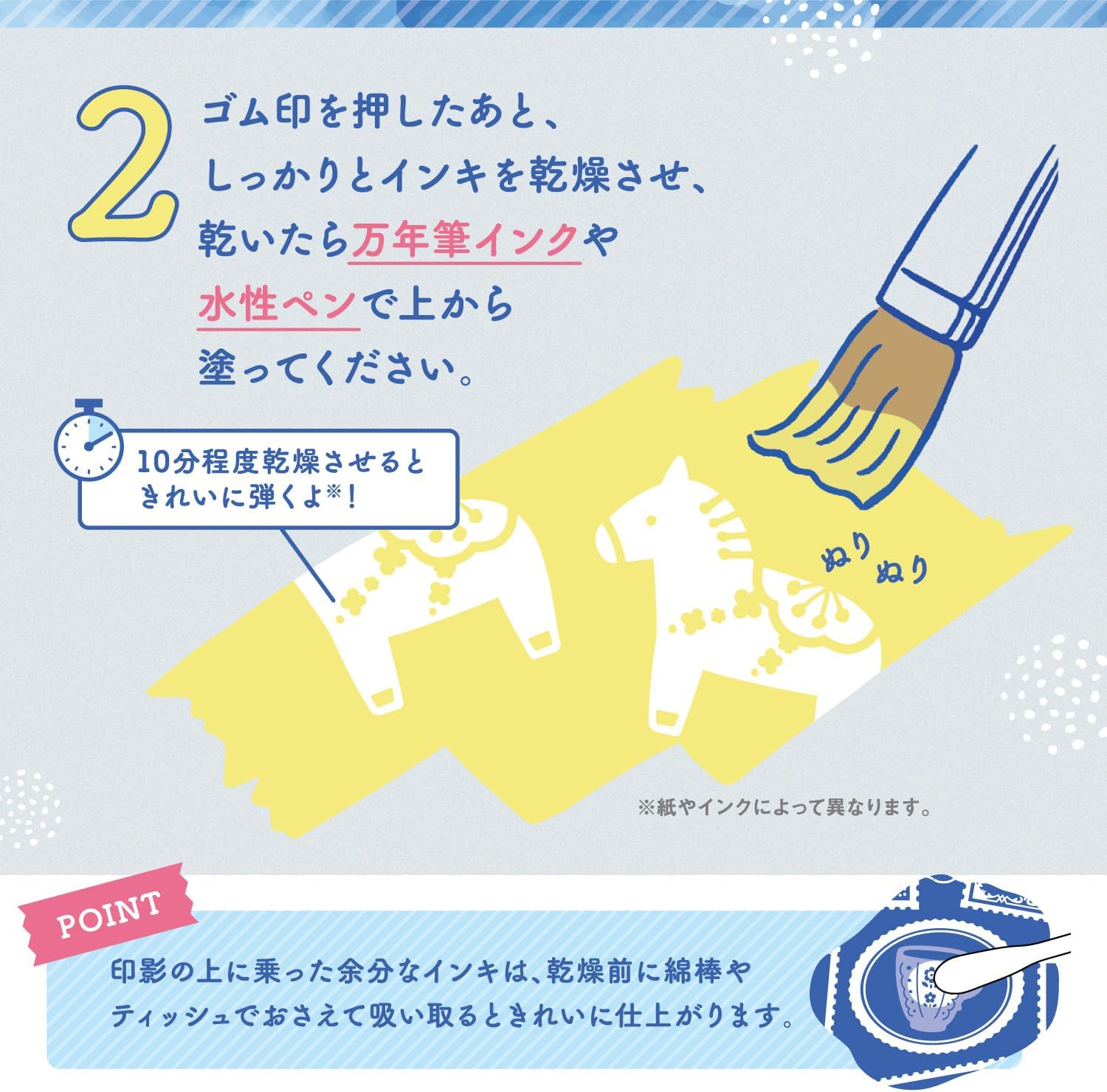 Shachihata Ukidel Ukidel Stamp Pad with Refill Ink and Dedicated Cleaner HUC-A image number 3
