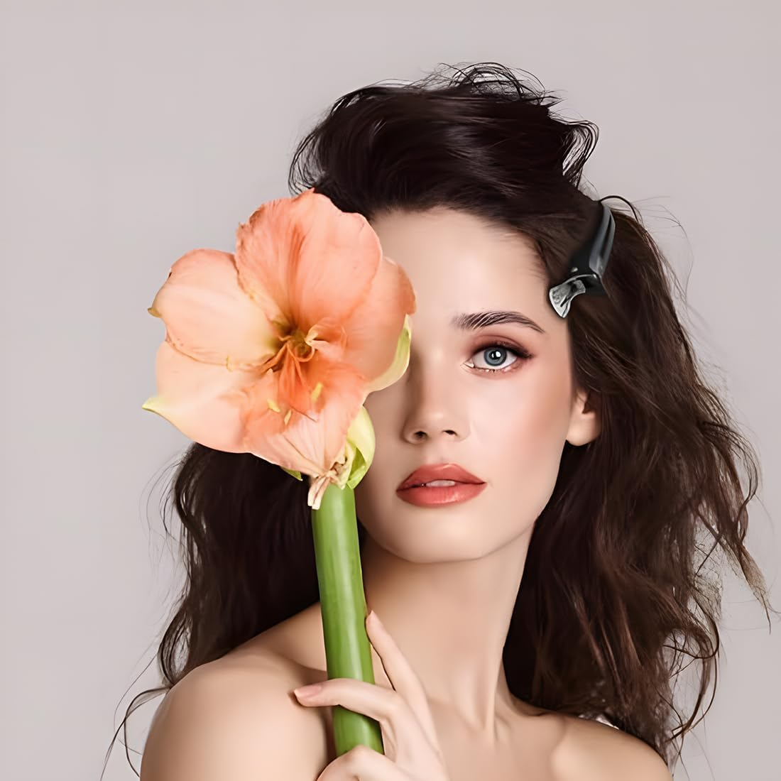 XUKZIMA 12 Hair Clips No Trace Hair Clips with Silicone Band Hair Clips for Styling and Cutting, Section Clips Hairdresser (Black) image number 5