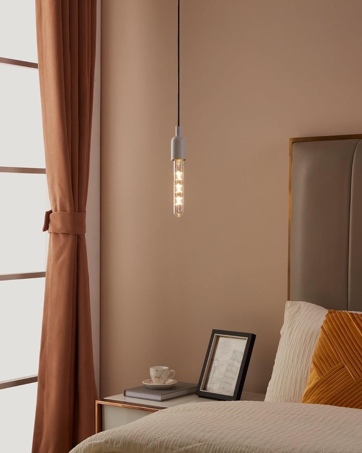 EGLO E27 LED Light Bulb, Light Bulb in Bar Shape, Light Bulb Tube for Retro Lighting, 4 Watt (Equivalent to 40 Watt), 470 Lumen, Warm White, 2700 K, Edison Bulb T30, Diameter 3 Cm image number 2