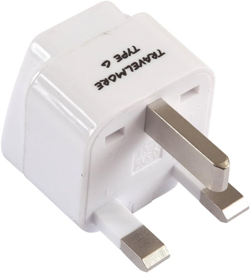 2 Pack UK Travel Adapter Type G Plug - Works Electrical Outlets in United Kingdom, Hong Kong, Ireland, Great Britain, Scotland, England, London, Dublin & More image number 6