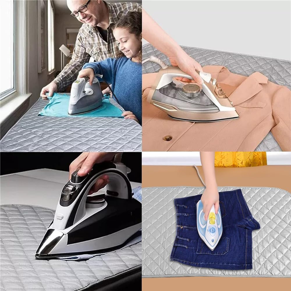 Ironing Blanket, Magnetic Mat Laundry Pad, Portable Travel Ironing Mat, Foldable Thickened Heat Resistant Ironing Pad Cover for Dryer Countertop image number 1