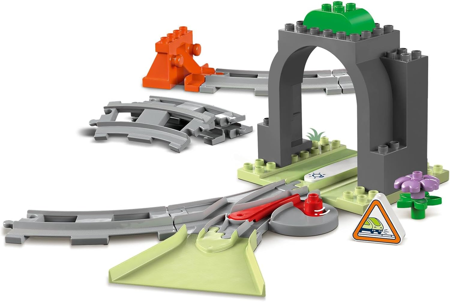 LEGO DUPLO Train Tunnel and Tracks Expansion Set, Montessori Learning Toy for Toddlers, Building Blocks Playset, Educational Kids' & Baby Toy for 2+ Year Old Boys & Girls 10425 image number 3