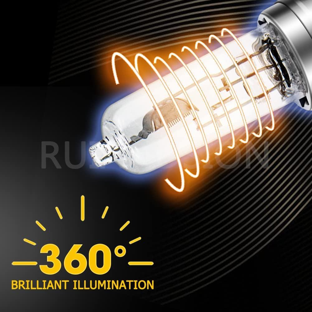 Ruiandsion 2Pcs H15 Halogen Light Fog Light Bulb 15W/55W 12V Super Bright Warm White High Low Beam Light