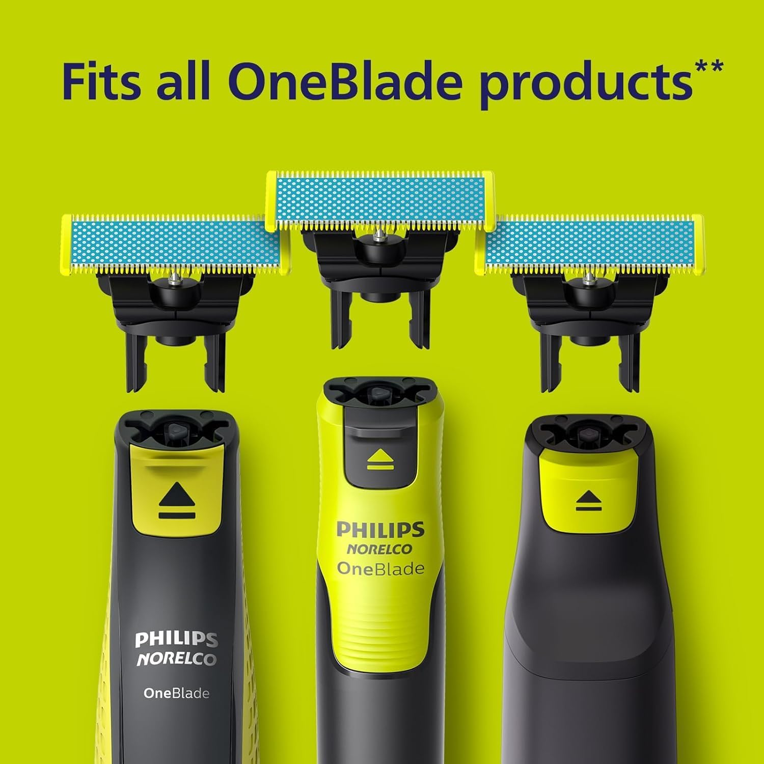 Philips Oneblade First Shave Blades - 2 X Anti-Friction Replacement Blades, Shaving Especially Sensitive Skin on the Face, QP225/50