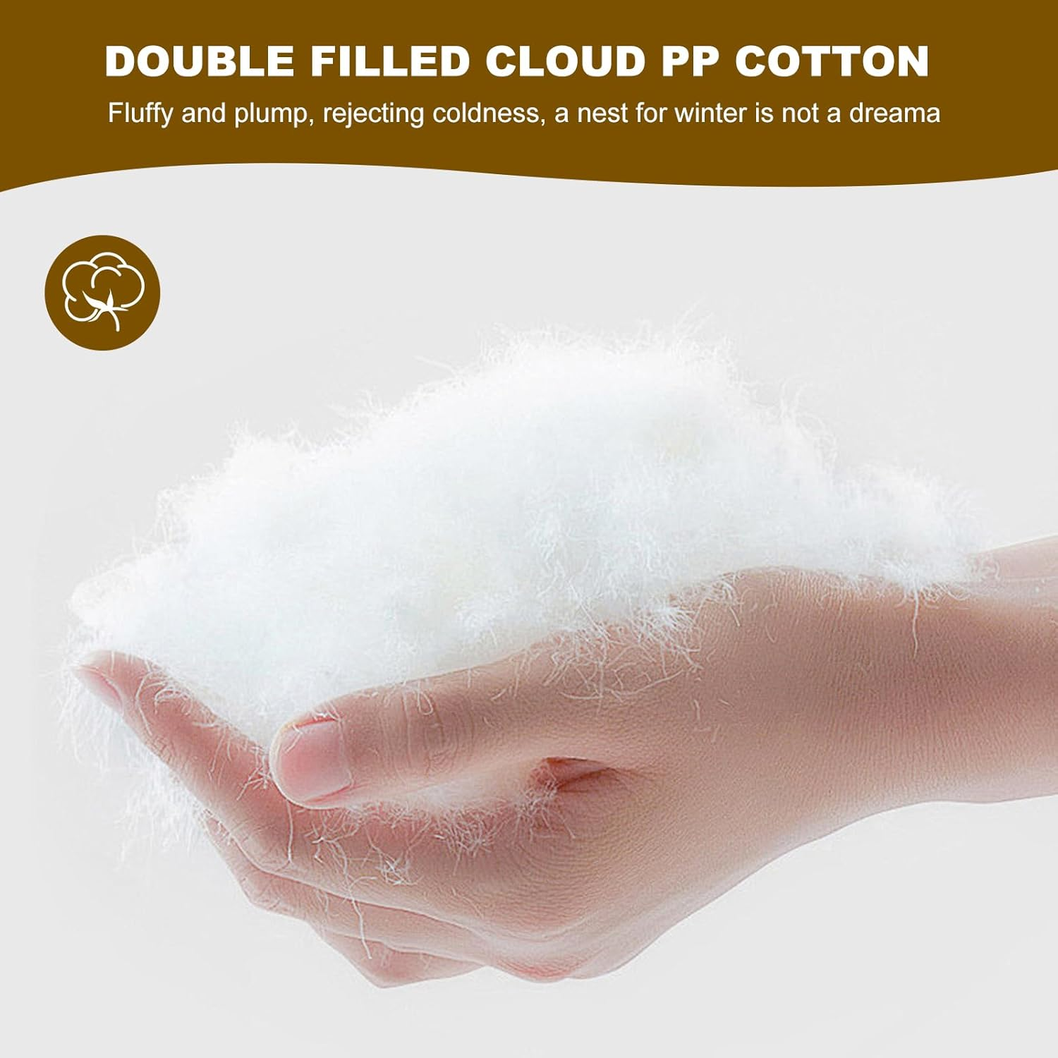 Plush Paw-Shaped Pet Bed, Brown and Grey, Soft Faux Fur Cushion for Dogs and Cats 60 * 70Cm(M) image number 4