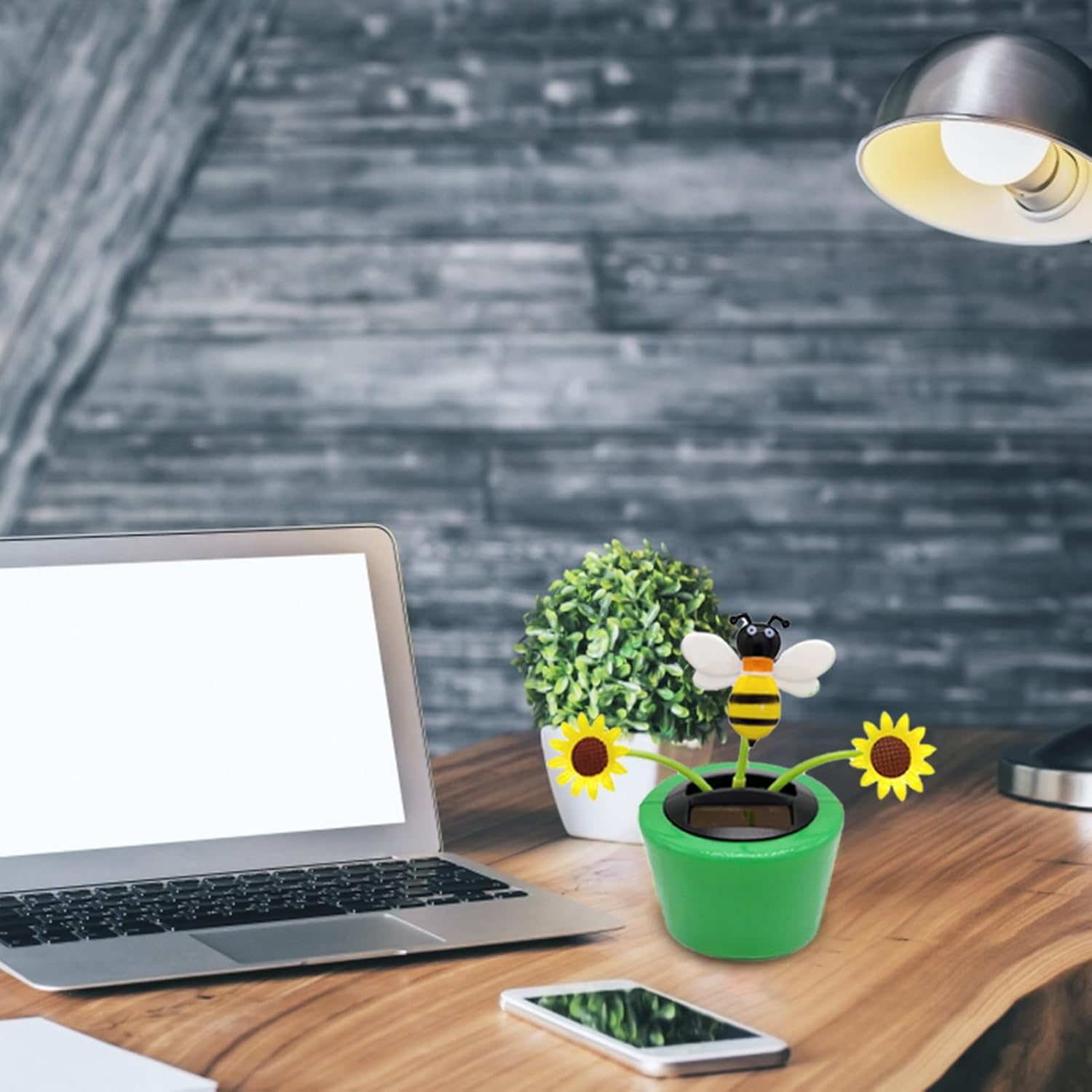 Shaking Head Car Ornaments - Solar Toy Sunflower, Happy Dancing Sunflower Toy | Solar-Powered Flower Ornament, Solar Energy Dancing Flower, Car Dashboard Decoration, Perfect for Home, Bedroom Decor image number 1