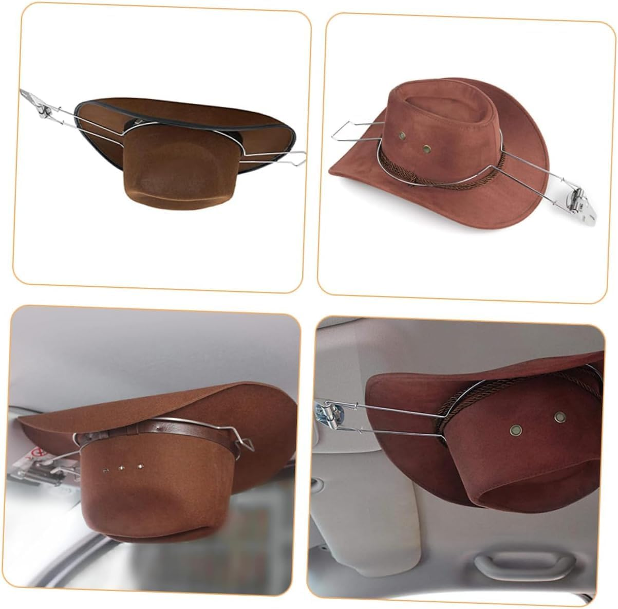 Limcryspp Western Hat Rack Accessories for Trucks Hat Rack for Truck Ironhard Hat Holder Truck Hat Rack Iron image number 1