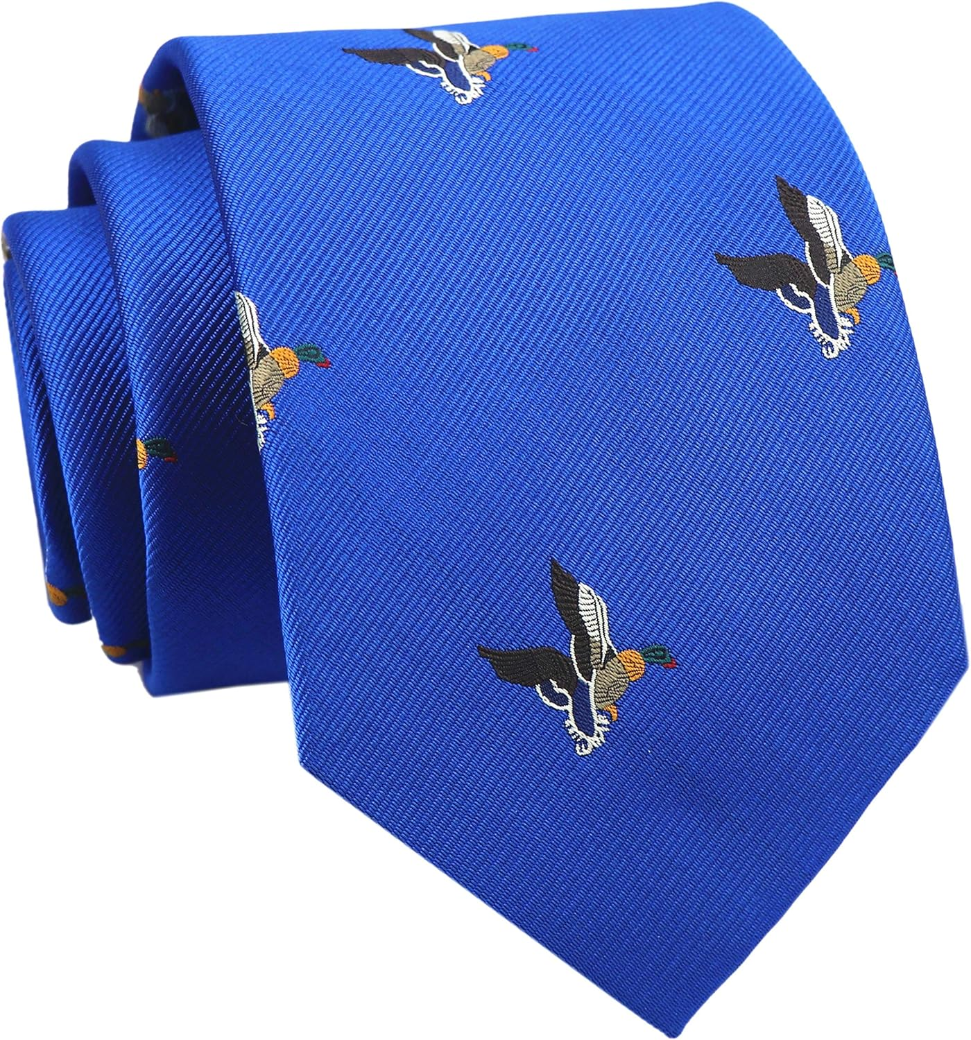 Elfeves Men'S Novelty Ties Flying Ducks Polka Dots Embroidered Handmade Formal Necktie - Copper image number 5