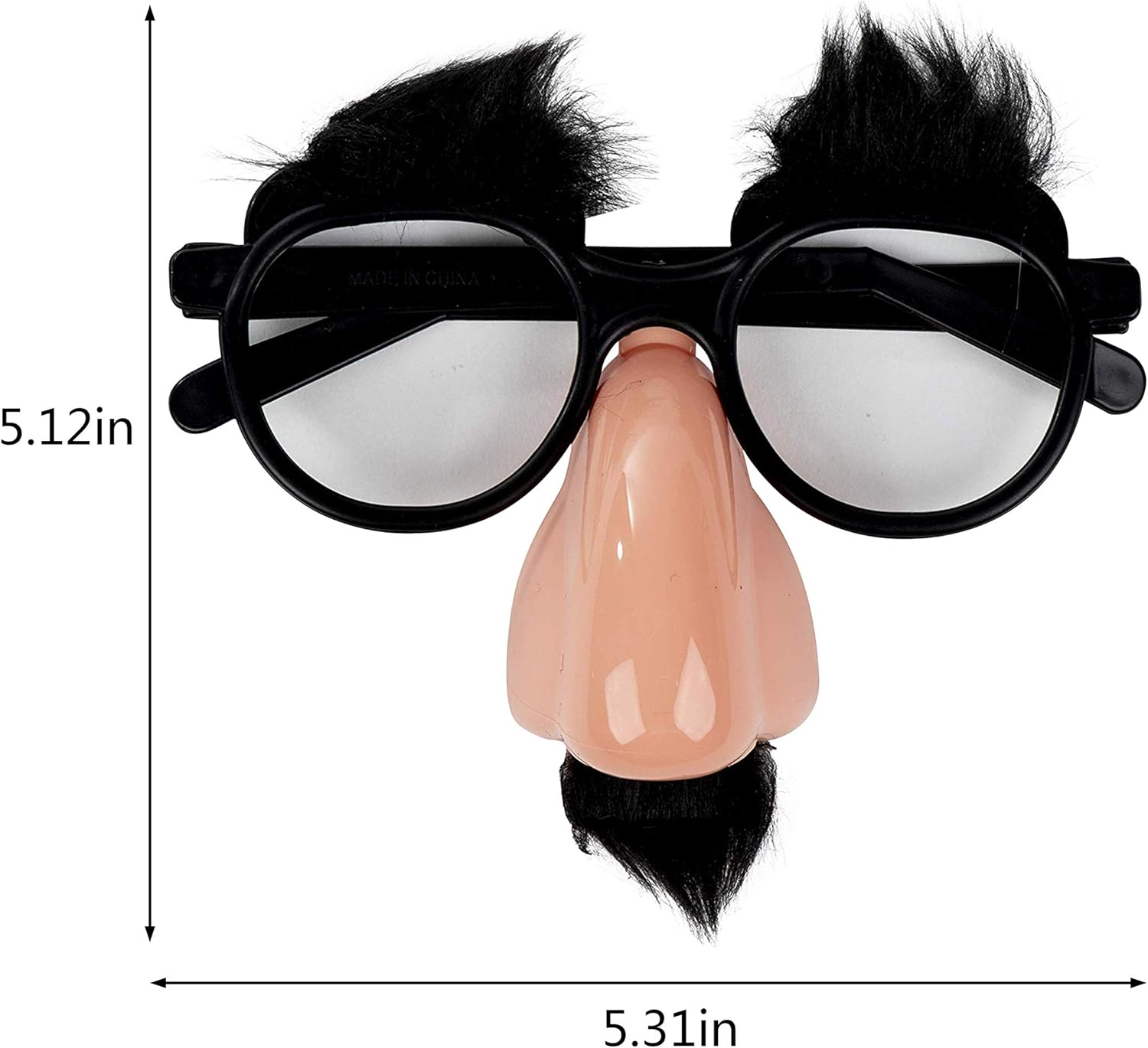 12 PCS Disguise Glasses with Funny Nose Funny Glasses with Eyebrows and Mustache Perfect Party Favors