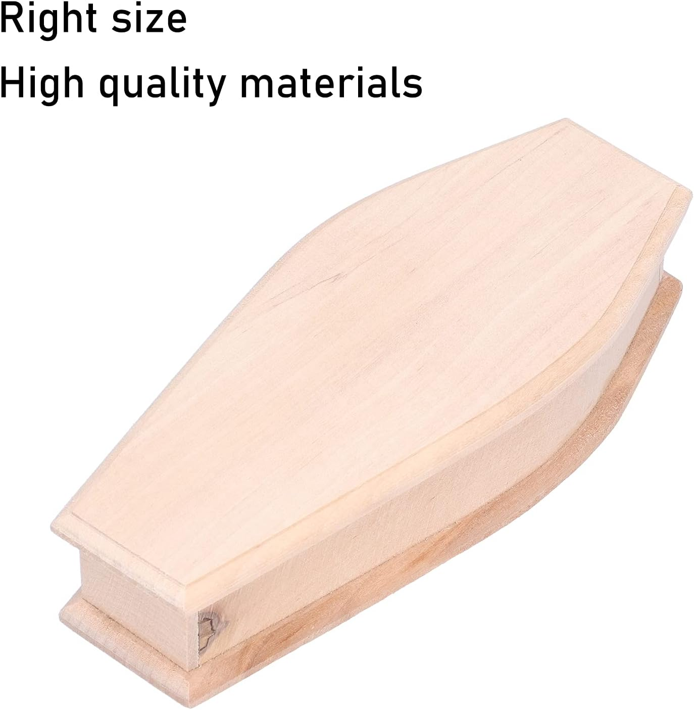 1: 12 Scale Wooden Halloween Coffin Box - 7.0 X 3.0 X 1.8In DIY Unfinished Coffins for Crafts, Party Treat Trays, and Mini Coffin Decor - Dollhouse Accessories image number 6