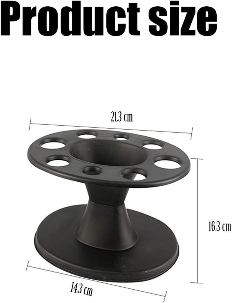 8 Holes Multifunctional Comb Brushes Holder, Plastic round Hair Brush Comb Holder Display Rack Hair Styling Brush Stand Shelf Accessories for Home Table Salon image number 1