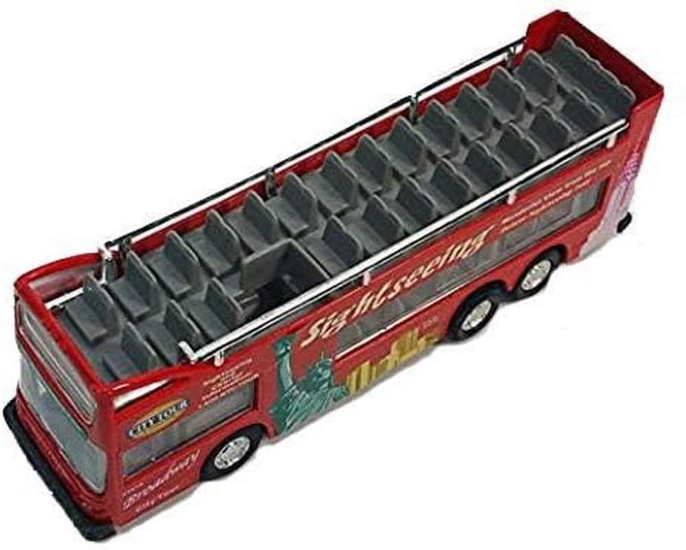 Kins-Mart New York City NYC Double Decker Sightseeing Broadway City Tour 6 Inch Diecast Tour Bus image number 2
