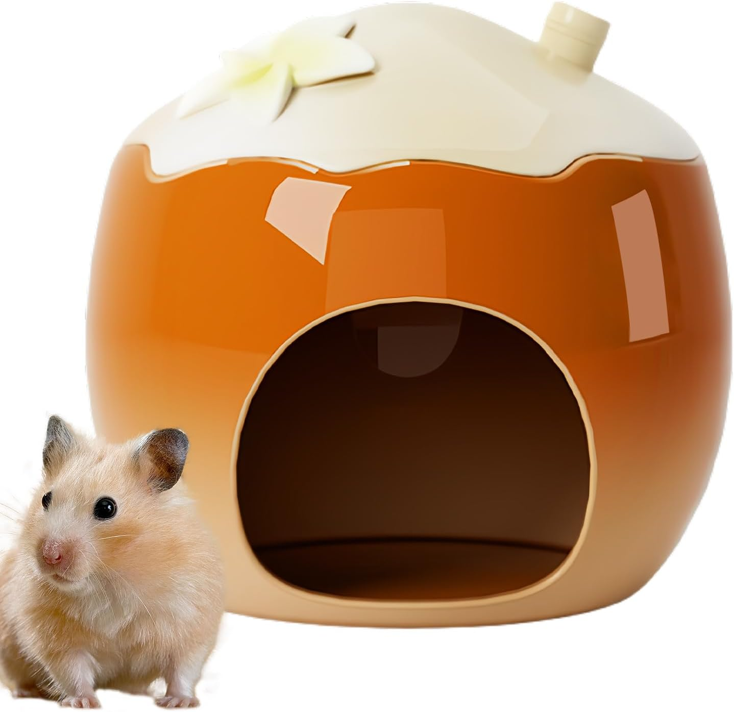 Cool Hamster House - Hamster Cooling Cave | Fruit Shape Small Animal Nest, Cooling Habitats for Lemmings Squirrel Chinchilla Gerbils Hedgehog image number 6