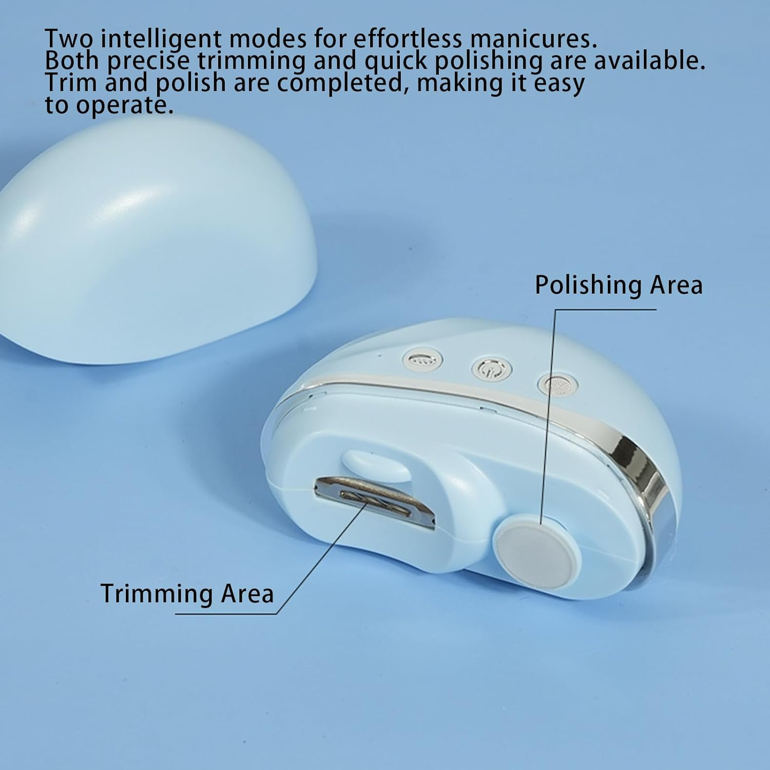 Electric Nail Trimmer - 3 Speeds Fingernail Cutter with LED Light and Clip Storage - Fingernail File Grinder Cutter,For Adults Seniors Men Caregivers Women Elderly image number 2