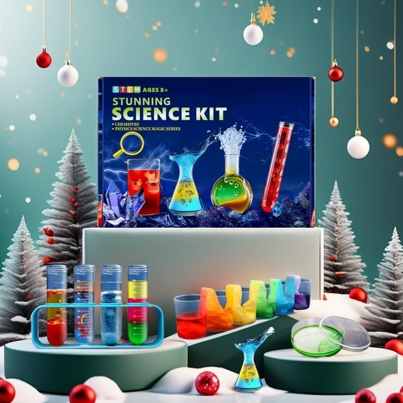 Fabulistic Kids Science Kit - 120+ STEM Experiments for Ages 8+, Volcano, Crystals, Glow in the Dark, Color Reactions & More, Chemistry Lab Gift Set image number 4