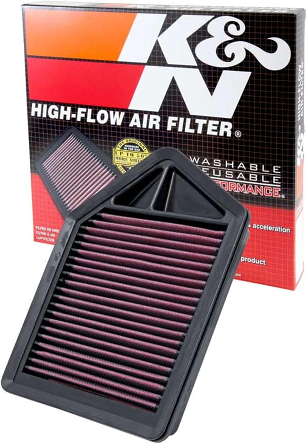 K&N 33-2437 Panel Air Filter for 2010-2012 Honda CR-V Models image number 3